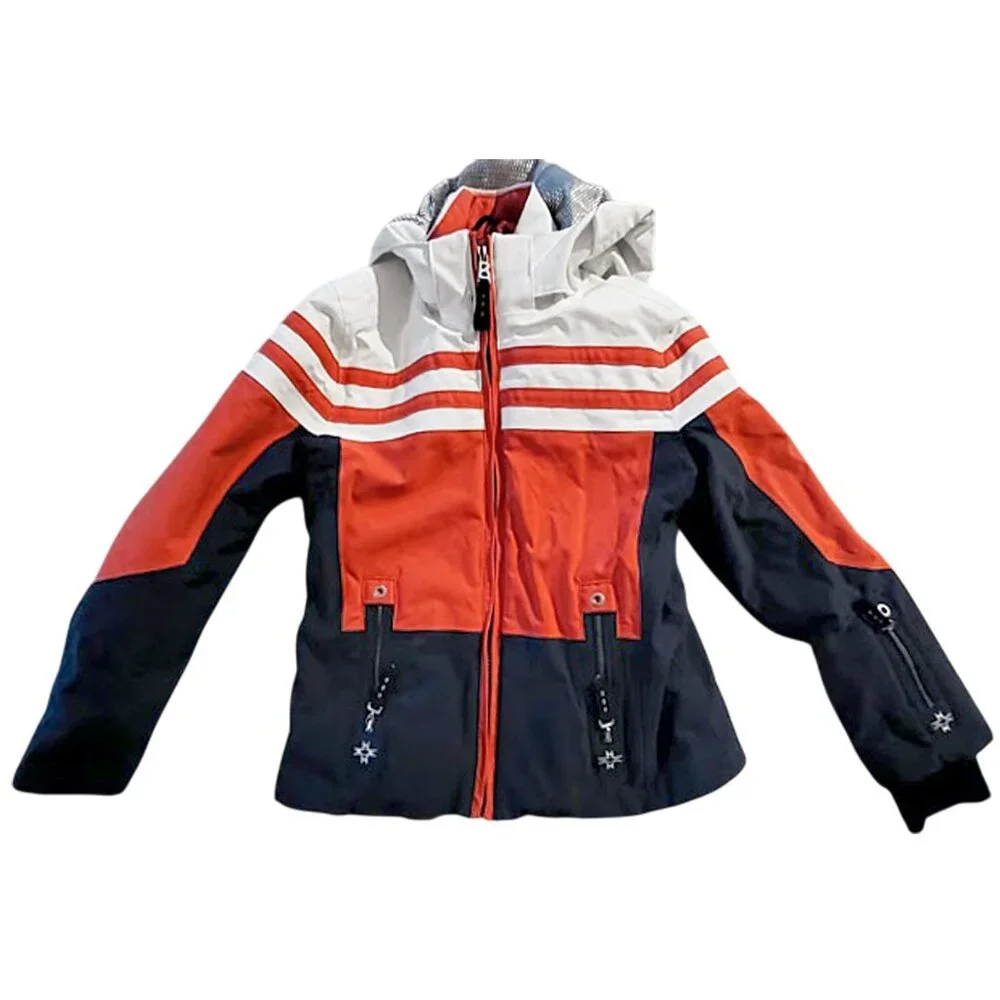NEW $795 Bogner Unisex Kids Jacket! US XXL   Orange White & Navy  Waterproof